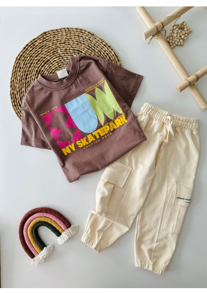 Nort West Kargo Cepli Erkek Çocuk 2 li takım - Kahve