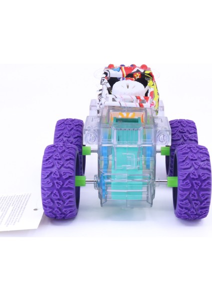 Takla Atan Işıklı Gear Chariot Stunt Car - Mor fırsatları