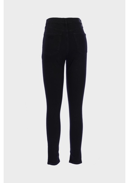 Judy Siyah Yüksek Bel Yıpratma Detaylı Patı Fermuarlı Skinny Fit Jean Pantolon C 4521-192 modelleri