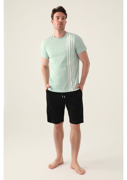 3003 Believe Erkek Şort Pijama Takım