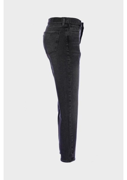 Antrasit Yüksek Bel Patı Fermuarlı Slim Straight Jean Pantolon C 4556-010 fiyatları
