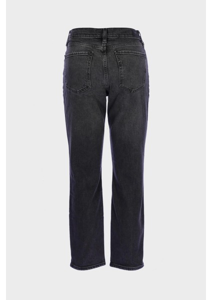 Antrasit Yüksek Bel Patı Fermuarlı Slim Straight Jean Pantolon C 4556-010 modelleri