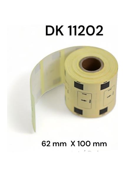 Brother Dk Etiket 62 mm x 100 mm 300 Adet 11202 6 Adet + Tutucu