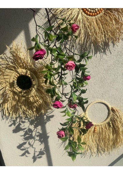 Yapay Çiçek Sarkan Doğal Dallı Mor Yaban Gülü 70CM Yapay Sarmaşık Yeşil fırsatları