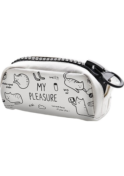 Büyük Fermuarlı Sevimli Kalem Çantası Basit 2024 Erkek ve Kızlar Için Yeni Stil Ins Japon Ilkokul Öğrencileri Orta Okul Öğrencileri Üniversite Öğrencileri (Yurt Dışından)