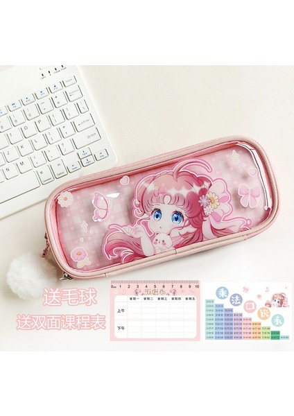 Büyük Kapasiteli Şeffaf Kırtasiye Kutusu Çok Fonksiyonlu Kalem Kutusu (Yurt Dışından)