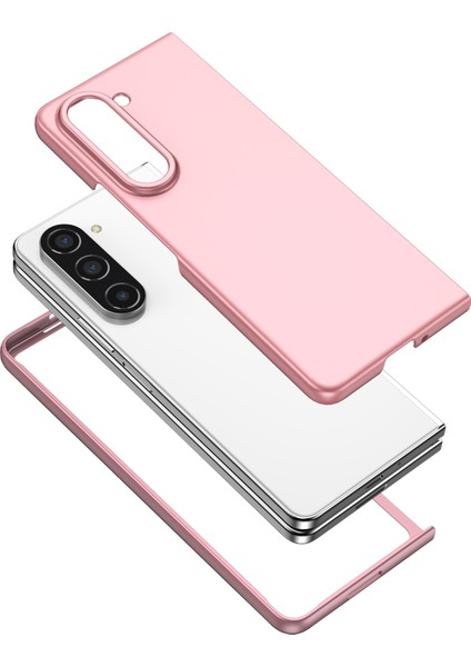 Samsung Galaxy Z Fold 5 Için Ince Sert Pc Koruyucu Kılıf Telefon Kılıfı Pembe (Yurt Dışından)