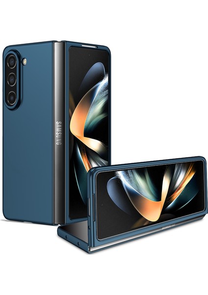 Samsung Galaxy Z Fold 5 Için Ince Sert Pc Koruyucu Kılıf Telefon Kılıfı Lacivert (Yurt Dışından)