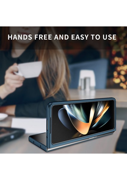 Samsung Galaxy Z Fold 5 Için Ince Sert Pc Koruyucu Kılıf Telefon Kılıfı Lacivert (Yurt Dışından)