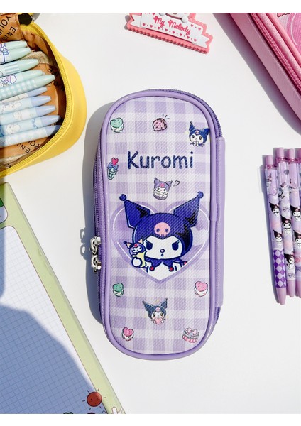 Ilkokul ve Ortaokul Öğrencileri Için Büyük Kapasiteli Çift Fermuarlı Sevimli Kalem Kutusu Kalem Kutusu (Yurt Dışından)