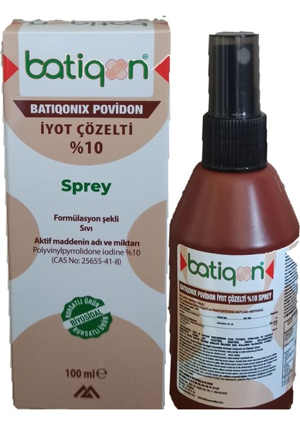 Batiqonix Povidon Iyot Çözelti 100 ml Sprey