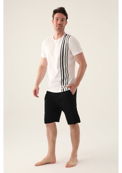 3003 Believe Erkek Şort Pijama Takım