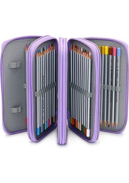 72 Delikli Kalem Çantası Boyama Depolama Kırtasiye Kutusu Düz Renk Kare Kroki Renkli Kurşun Boyama Kırtasiye Kalem Çantası (Yurt Dışından) modelleri