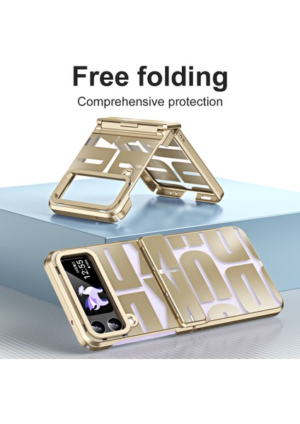 Samsung Galaxy Z Flip 4 5g Için Sert Pc Menteşe Koruma Telefon Kılıfı Altın (Yurt Dışından) fiyatları