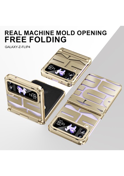 Samsung Galaxy Z Flip 4 5g Için Sert Pc Menteşe Koruma Telefon Kılıfı Altın (Yurt Dışından) fırsatları