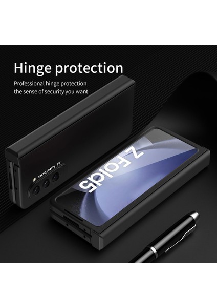Samsung Galaxy Z Fold 5 Için Ince Sert Pc Telefon Kılıfı Cam Menteşe Korumalı Tam Kapaklı Yeşil (Yurt Dışından)