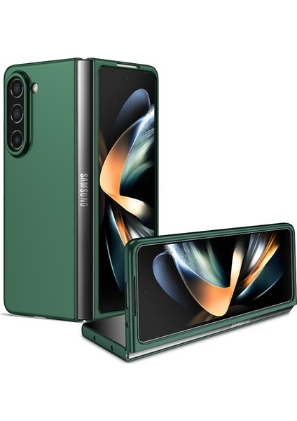 Samsung Galaxy Z Fold 5 Için Ince Sert Pc Koruyucu Kılıf Telefon Kılıfı Yeşil (Yurt Dışından)