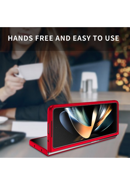 Samsung Galaxy Z Fold 5 Için Ince Sert Pc Koruyucu Kılıf Telefon Kılıfı Kırmızı (Yurt Dışından)