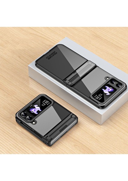Samsung Galaxy Z Flip 4 5g Için Menteşe Korumalı Sert Pc Şeffaf Telefon Kılıfı Siyah (Yurt Dışından) indirimleri