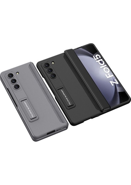 Samsung Galaxy Z Fold 5 Için Manyetik Menteşe Koruma Standı Her Şey Dahil Telefon Kılıfı Siyah (Yurt Dışından)