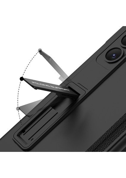 Samsung Galaxy Z Fold 5 Için Manyetik Menteşe Koruma Standı Her Şey Dahil Telefon Kılıfı Siyah (Yurt Dışından)
