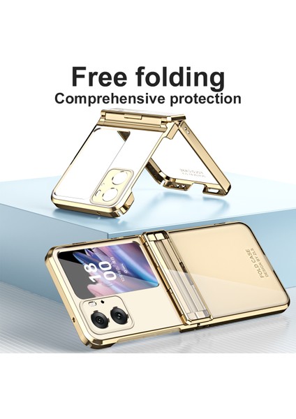 Oppo Find N2 Flip Için Menteşe Korumalı Sert Pc Şeffaf Telefon Kılıfı Altın (Yurt Dışından) fiyatları