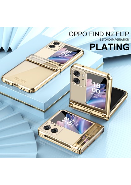Oppo Find N2 Flip Için Menteşe Korumalı Sert Pc Şeffaf Telefon Kılıfı Altın (Yurt Dışından) modelleri