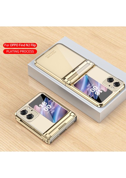 Oppo Find N2 Flip Için Menteşe Korumalı Sert Pc Şeffaf Telefon Kılıfı Altın (Yurt Dışından) indirimleri