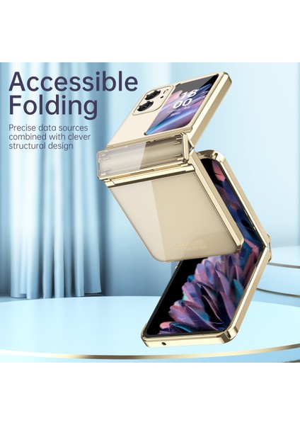 Oppo Find N2 Flip Için Menteşe Korumalı Sert Pc Şeffaf Telefon Kılıfı Mor (Yurt Dışından) fırsatları