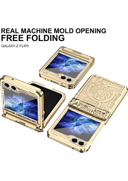 Samsung Galaxy Z Flip 5 Için Şık Elektroliz Kaplama Sert Pc Telefon Kılıfı Altın (Yurt Dışından) modelleri
