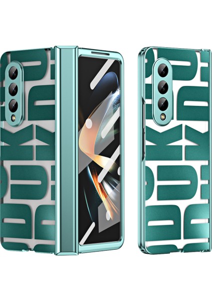Samsung Galaxy Z Fold 4 5g Için Sert Pc Menteşe Koruma Telefon Kılıfı Yeşil (Yurt Dışından)