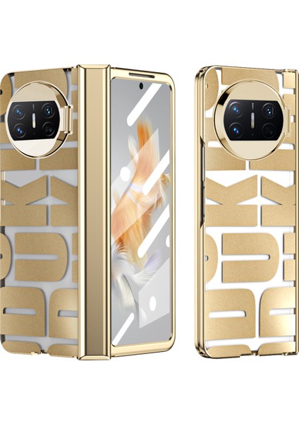 Huawei Mate X3 Için Sert Pc Menteşe Koruma Telefon Kılıfı Altın (Yurt Dışından)