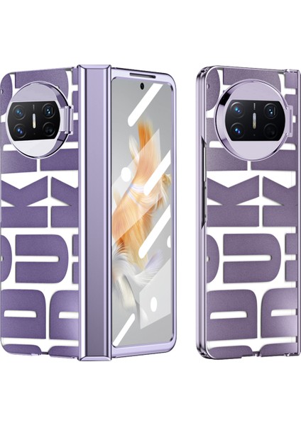 Huawei Mate X3 Için Sert Pc Menteşe Koruma Telefon Kılıfı Mor (Yurt Dışından)