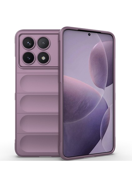 Xiaomi Redmi K70 / K70 Pro Için Kaymaz Yumuşak Silikon Telefon Kılıfı - Mor (Yurt Dışından)
