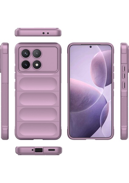 Xiaomi Redmi K70 / K70 Pro Için Kaymaz Yumuşak Silikon Telefon Kılıfı - Mor (Yurt Dışından)