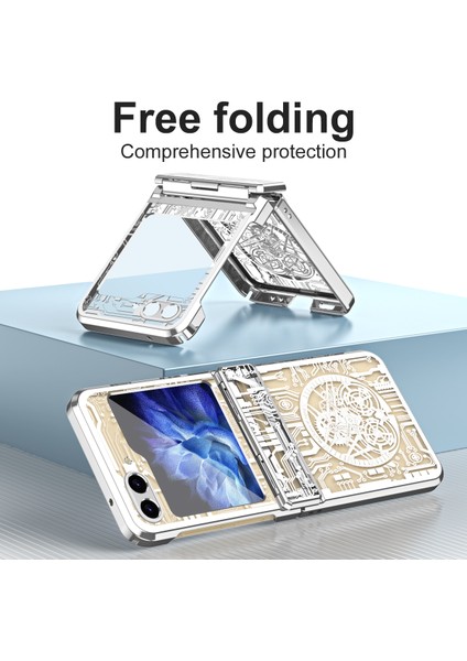 Samsung Galaxy Z Flip 5 Için Şık Elektroliz Kaplama Sert Pc Telefon Kılıfı Gümüş (Yurt Dışından) fiyatları