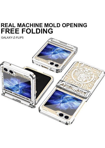 Samsung Galaxy Z Flip 5 Için Şık Elektroliz Kaplama Sert Pc Telefon Kılıfı Gümüş (Yurt Dışından) modelleri