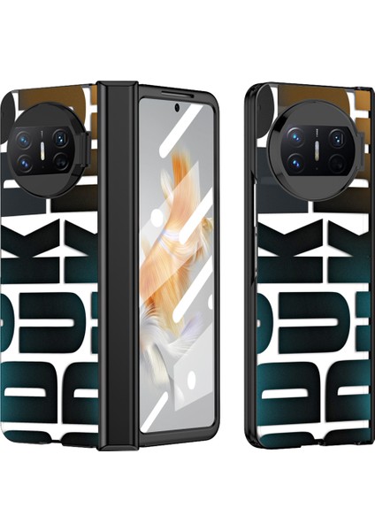 Huawei Mate X3 Için Sert Pc Menteşe Koruma Telefon Kılıfı Siyah (Yurt Dışından)