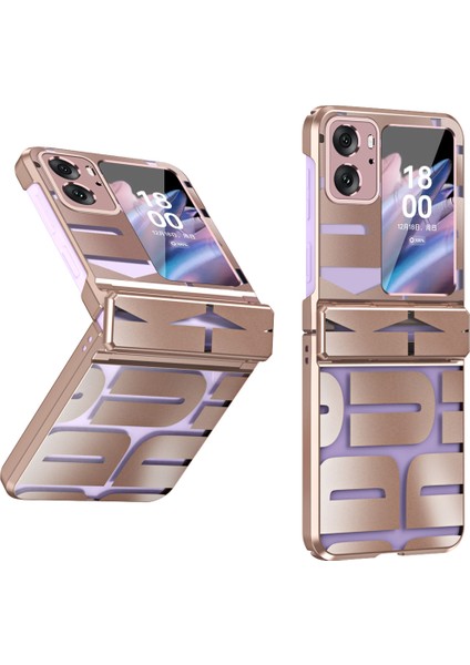Oppo Find N2 Flip Için Sert Pc Menteşe Koruma Telefon Kılıfı Rose Gold (Yurt Dışından)