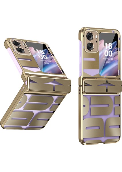 Oppo Find N2 Flip Için Sert Pc Menteşe Koruma Telefon Kılıfı Altın (Yurt Dışından)