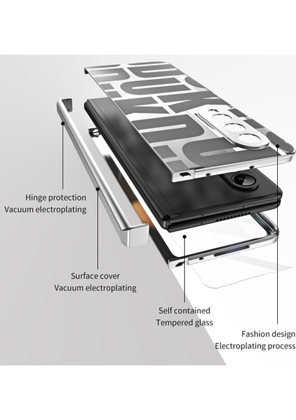 Samsung Galaxy Z Fold 4 5g Için Sert Pc Menteşe Koruma Telefon Kılıfı Gümüş (Yurt Dışından) modelleri