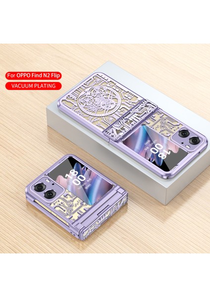 Oppo Find N2 Flip Için Şık Elektroliz Kaplama Sert Pc Telefon Kılıfı Mor (Yurt Dışından) indirimleri