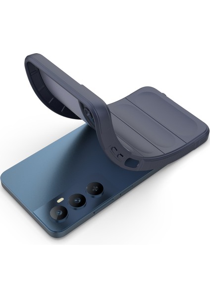 Realme C65 4g Için Kaymaz Yumuşak Silikon Telefon Kılıfı - Lacivert (Yurt Dışından)