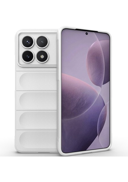 Xiaomi Redmi K70 / K70 Pro Için Kaymaz Yumuşak Silikon Telefon Kılıfı - Beyaz (Yurt Dışından)