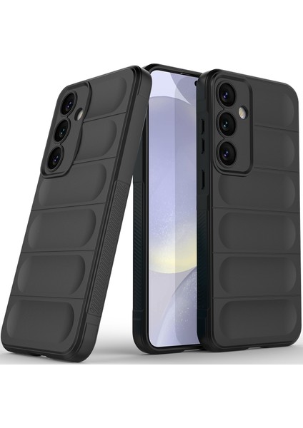 Samsung Galaxy S24 Için Kaymaz Yumuşak Silikon Telefon Kılıfı - Siyah (Yurt Dışından)