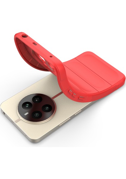 Realme 12+ Için Kaymaz Yumuşak Silikon Telefon Kılıfı - Kırmızı (Yurt Dışından) fırsatları