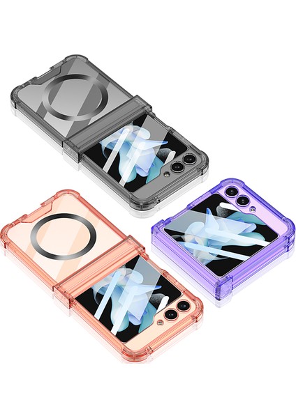 Samsung Galaxy Z Flip 5 Için Menteşe Korumalı Şeffaf Kılıf Telefon Kılıfı , Magsafe ile Uyumlu Mor (Yurt Dışından) indirimleri