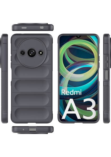 Xiaomi Redmi A3 Için Kaymaz Yumuşak Silikon Telefon Kılıfı - Koyu Gri (Yurt Dışından) modelleri