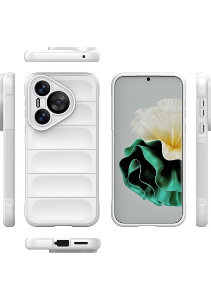 Huawei Pura 70 Için Kaymaz Yumuşak Silikon Telefon Kılıfı - Beyaz (Yurt Dışından) fiyatları