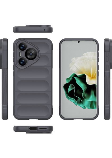 Huawei Pura 70 Için Kaymaz Yumuşak Silikon Telefon Kılıfı - Koyu Gri (Yurt Dışından) fiyatları